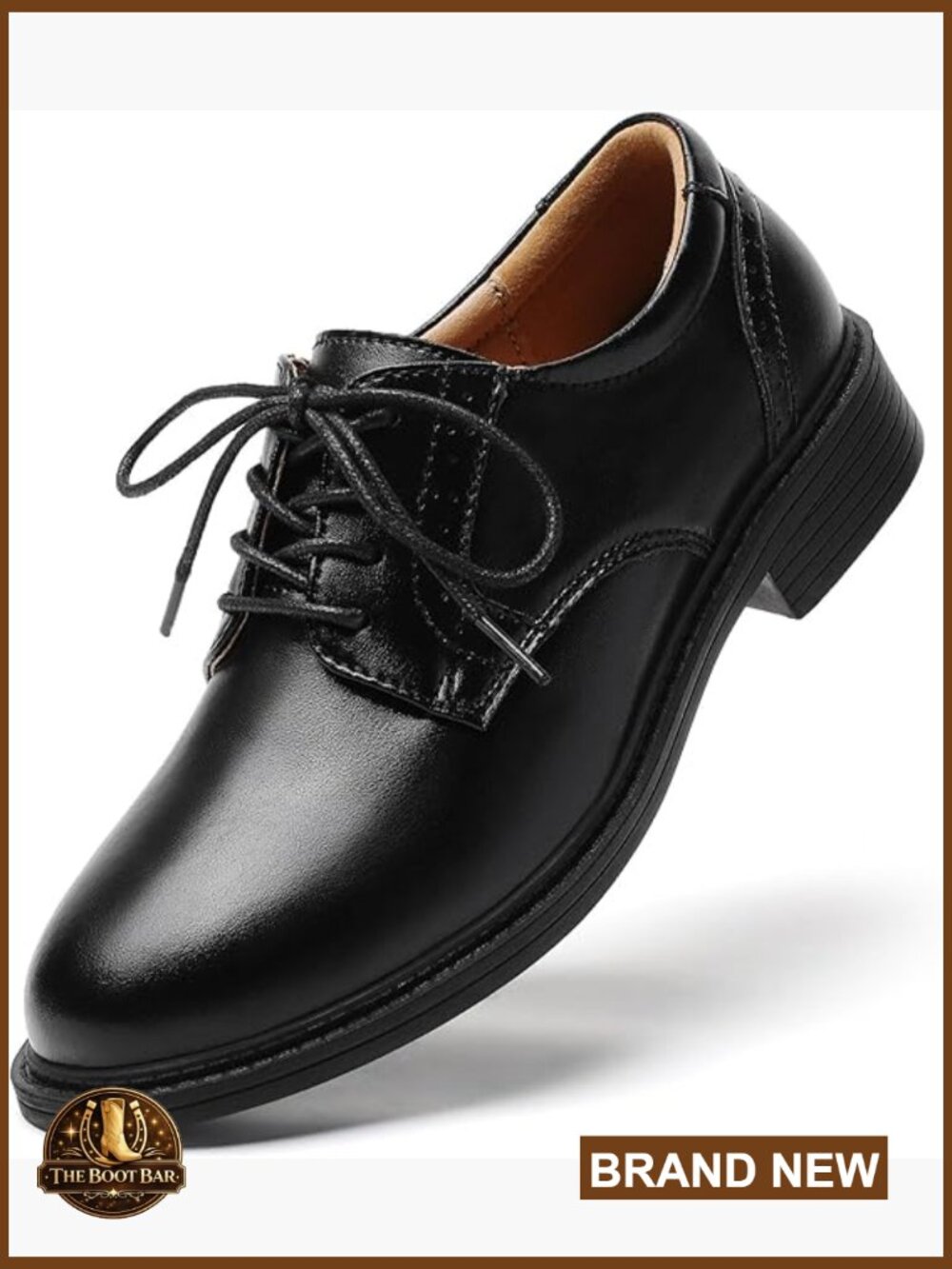 Black Lace Up Oxfords Women Low Heel Casual Dress Work Office Comfort Non Slip